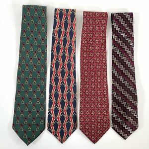 Four Designer Gucci, Missoni, and Lancel Silk Ties